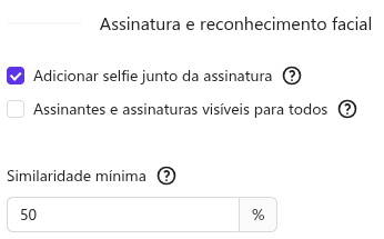 Assinatura e reconhecimento facial